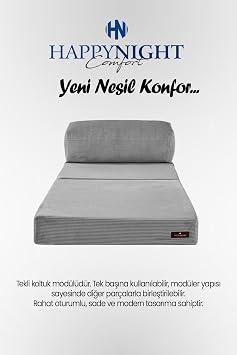 Sofya Tekli Koltuk Düz Kol | Oyun Koltuğu | Sünger Koltuk | Sinema Koltuğu. 90x90 CM (Gri)