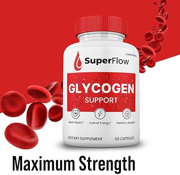(3 Pack) Super Flow Blood Support Capsules, SuperFlow Glycogen Pills All Natural Supplement, 3-Month Supply.