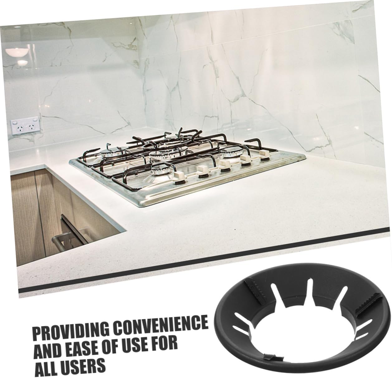 3Pcs Windproof Cast Wok Support Rings for Gas Stove Durable Heat Insulation Cover and Rack for Cooking Safety Accessories for Warmers Espresso Makers and Tea