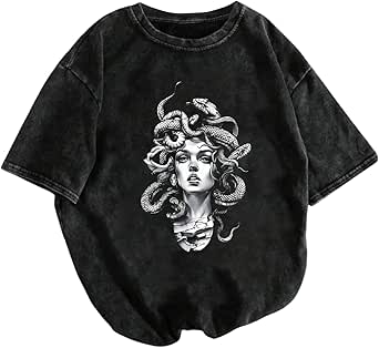 SOLY HUX Women's Graphic Grunge Vintage T-Shirts Short Sleeve Summer Tops