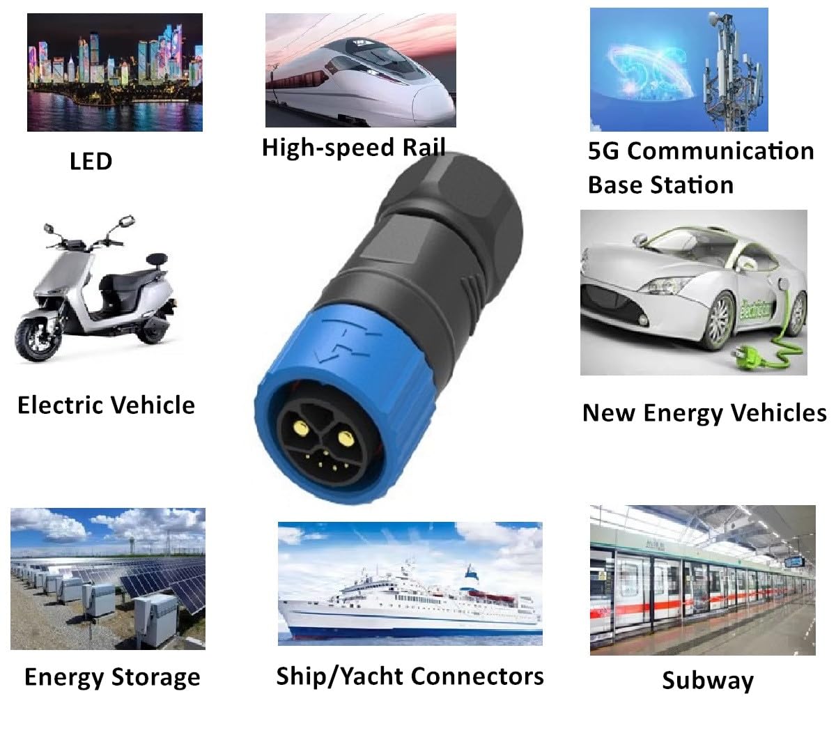 M23 8Pin Connector 2+1+5 Waterproof Wire Cable Connector IP67 Power Signal Plug Circular Aviation Connector