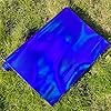 30x135cm Holographic Faux Leather Vinyl, Metallic Mirrored Crafts Fabric for Hair Bows Bags Keychains Making (Royal Blue) #3