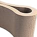 Cat Scratcher Lounge, Corrugated Cat Scratching Pad, Extra Thick Ergonomic Cardboard Bed with Reversible Design, Protects Furniture for Indoor Cats of All Breeds and Sizes (Light Wood Grain)