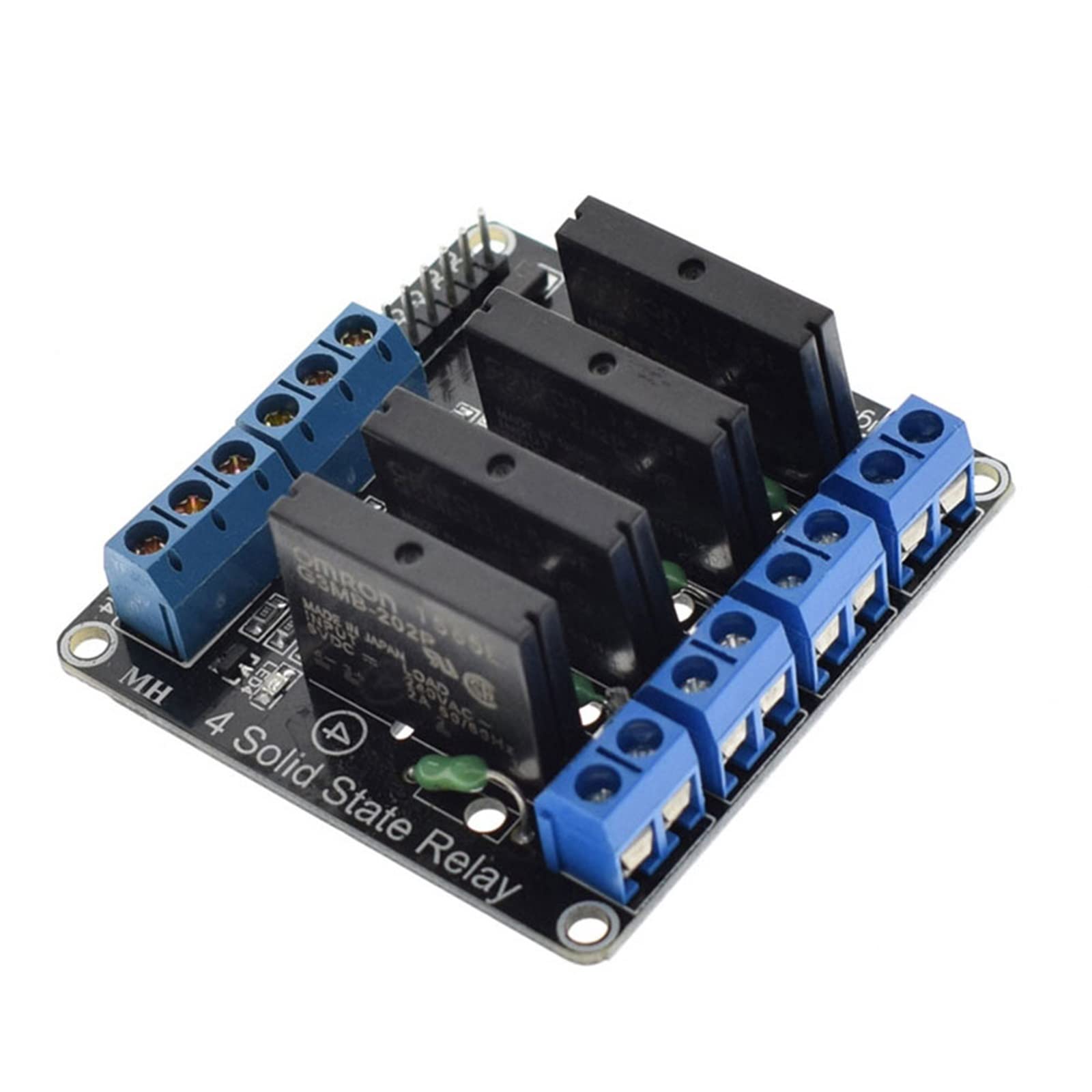 AERBNYEQP 1/2/4/8 Channel Solid State Relay G3MB-202P DC-AC PCB SSR in 5VDC Out 240V AC 2A(4 Channel)