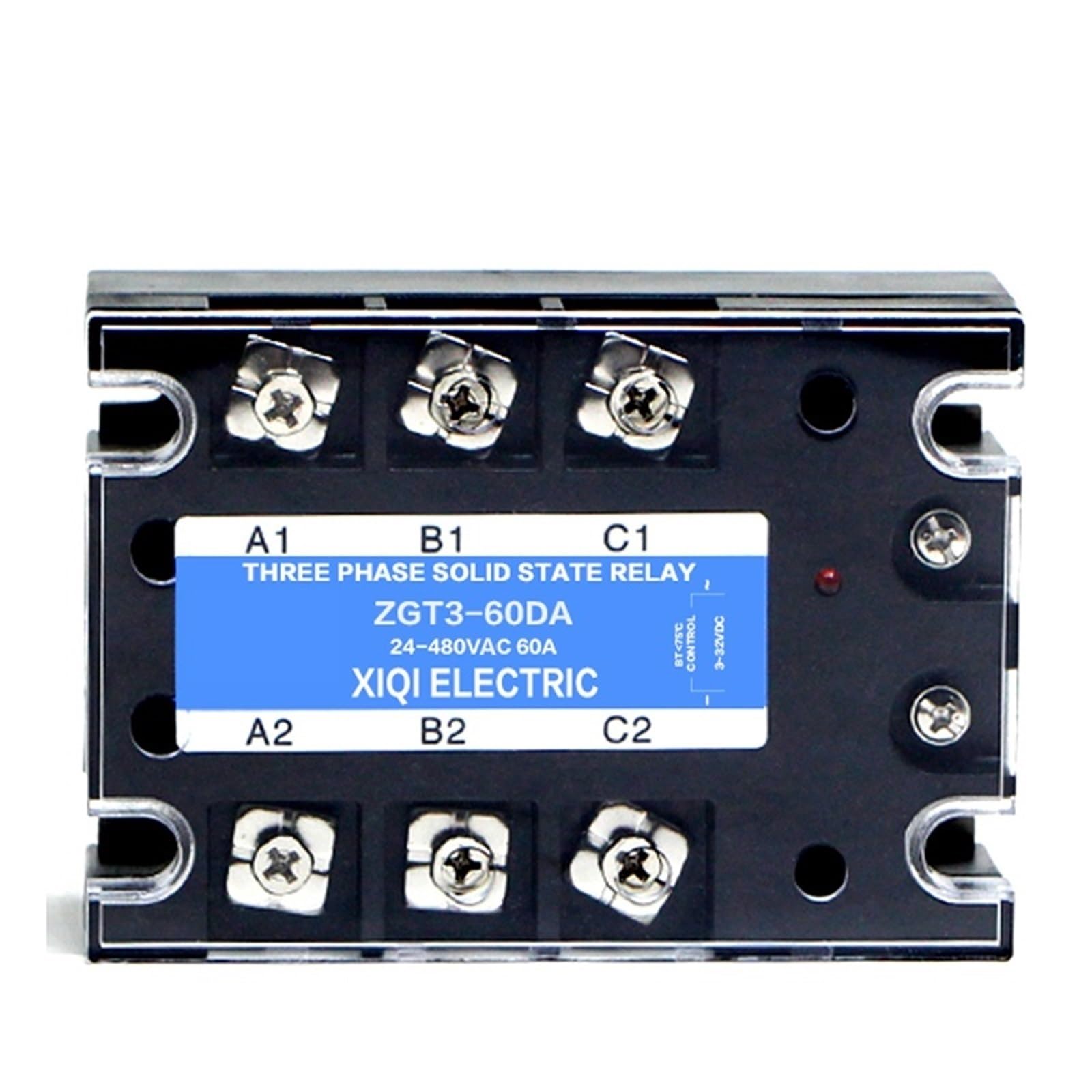 Relais Statique Triphasé SSR 3-32V CC vers 24-480V CA trois phases 60A - 7