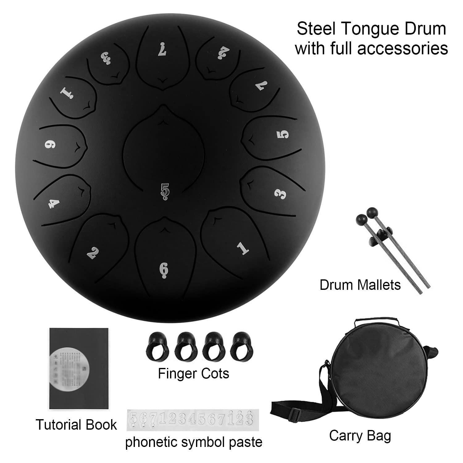 Amazon | Lapakey スチールタンドラム 14インチ 15トーンスチールタン