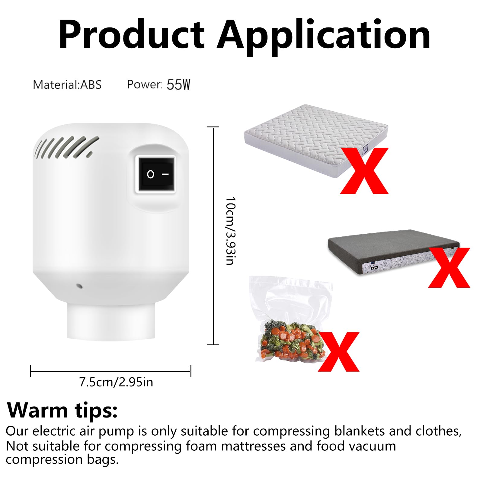 LIA Pompe électrique Pour Sac De Compression Sous Vide Pompe électrique