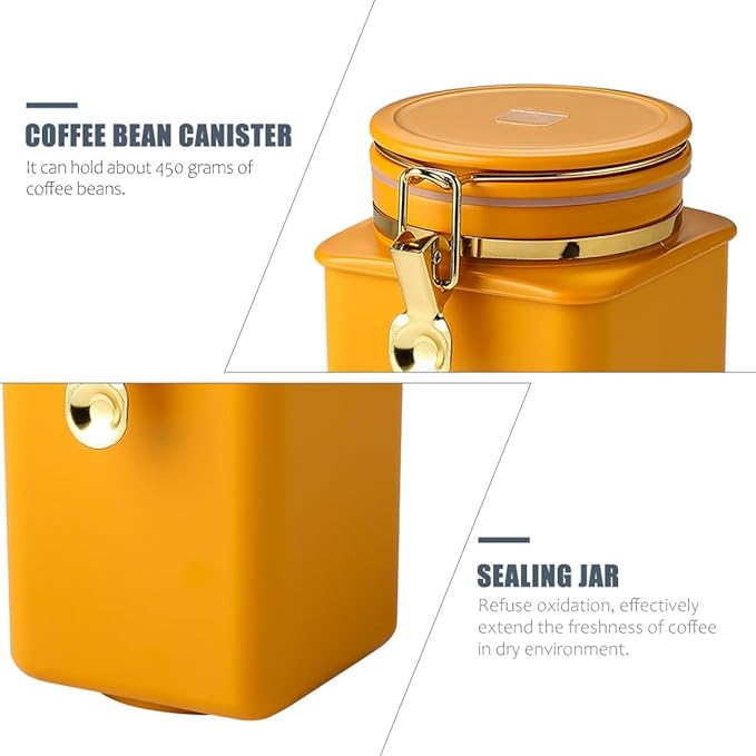 Frasco de Almacenamiento para Granos de Café BESTonZON 1.1L Hermético miniatura 3