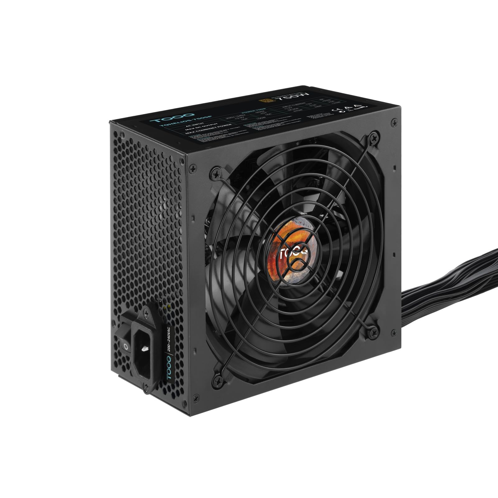 FUENTE ALIMENTACION 750W TOOQ PFC-ACTIVO 5SATA 14CM ATX - miniatura 2