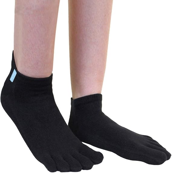 TOETOE - Essential Unisex Everyday Micro Crew Cotton Toe Socks (1 Pair)