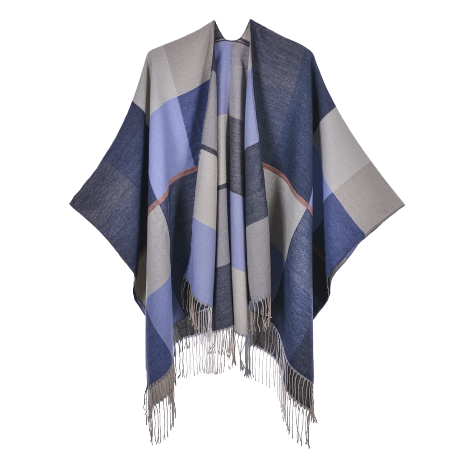 Poncho Châle Femme Hiver - Laine Polaire Douce - Cape Sans Manches à Bouton - Polyvalent (Poncho, Écharpe, Cape) - Pour Automne/Hiver, Mariage, Soirée - 6