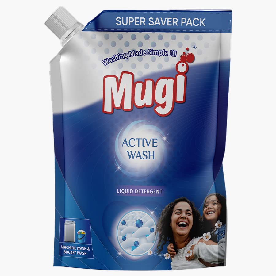 Mugi Active Wash Matic Liquid Detergent 1.8 Ltr Machine and Bucket wash Refill Pouch Super Saver Pack (B0B6RMJZ2N) Amazon Price History, Amazon Price Tracker