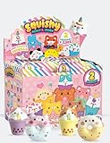 Squishy Donut & Shake, Juguetes en Forma de Donuts y batido, con Efecto Slow Rising. Suaves, blanditos y perfumados. Juguetes Antistress Estilo Kawaii. Caja de 8 Sobres y 16 Squishies.