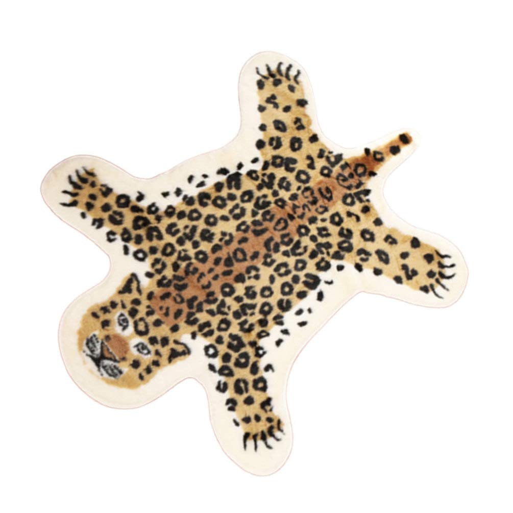 EXCEART Kids Room Print Rug - Washable Bedside Runner Rugs, Leopard Animal Print Area Rug for Living Room Home Floor Pad - Image 3