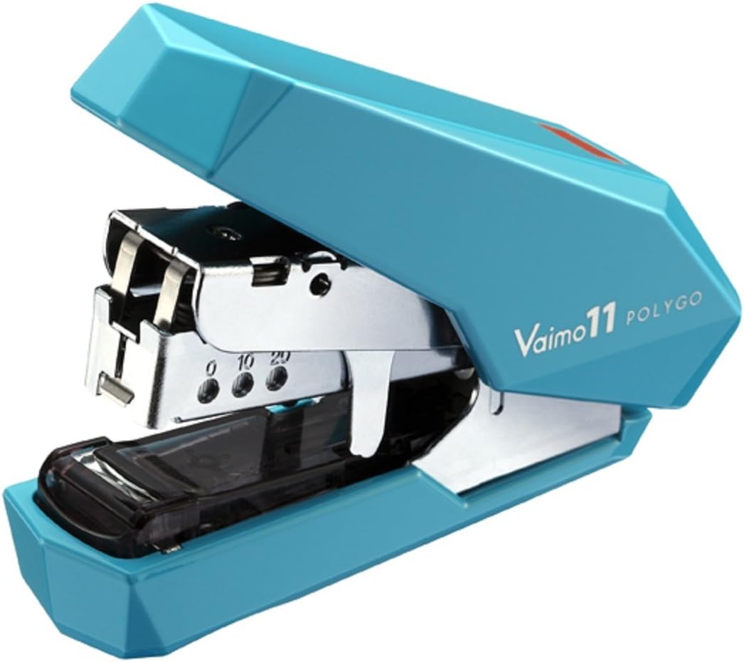 Max HD-11SFLK/B Stapler Bimo 11 Polygo, 40 Sheets, 50 Pieces, Blue