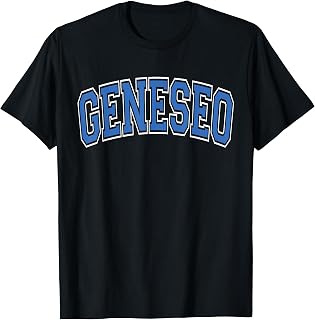 Geneseo Arched Blue Text T-Shirt