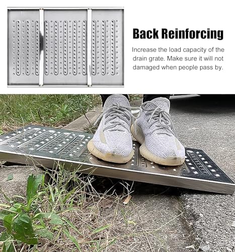 Grille de drainage de tranchée robuste en acier inoxydable pour aménagements - 5