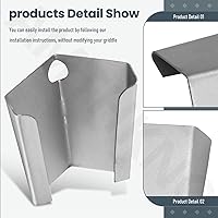 Vista 3 de Grease Slide Mod para plancha Blackstone de 36 pulgadas, evita que la grasa gotee. Acero inoxidable