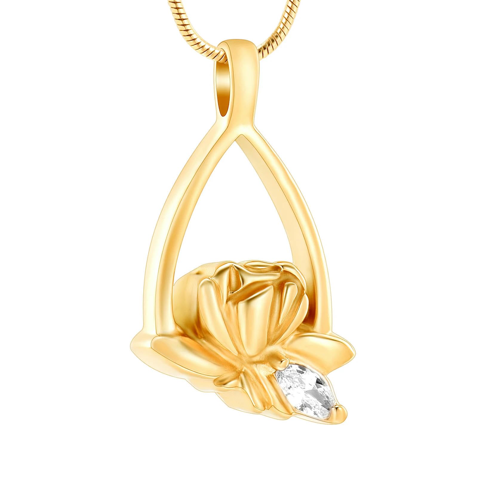 Bijoux de crémation Arbre de Vie pendentif circulaire or acier inoxydable mixte