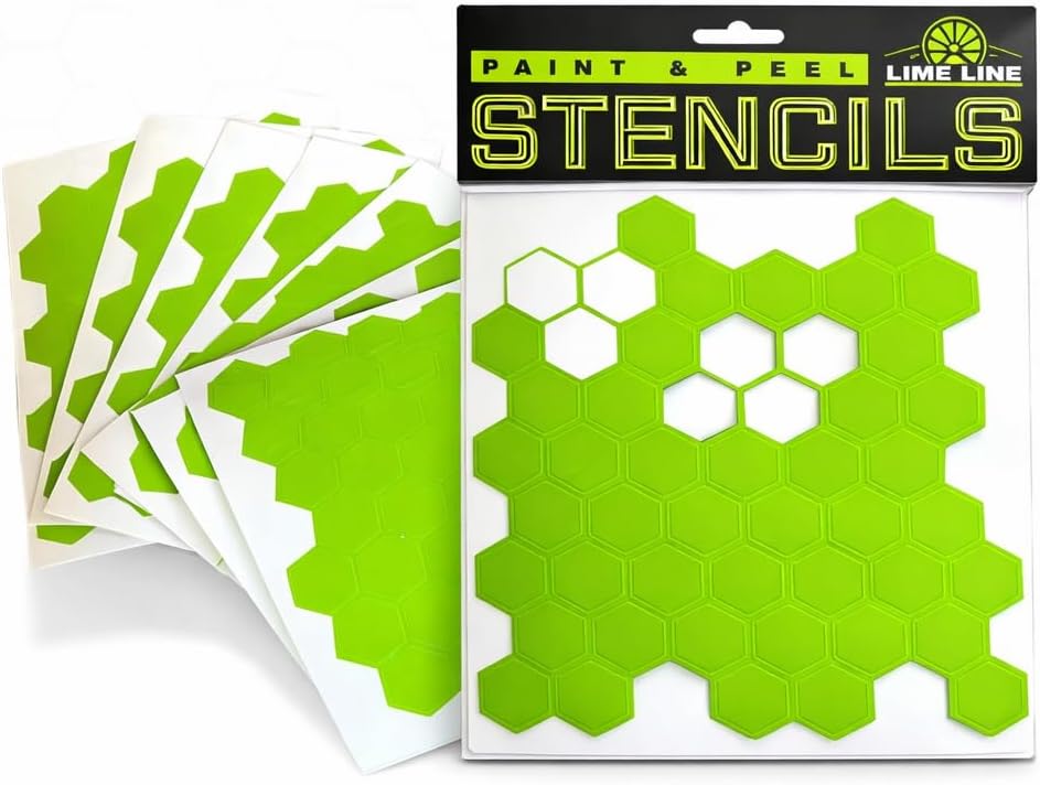 LiME LiNE Honeycomb Airbrush Stencil for Custom Paint