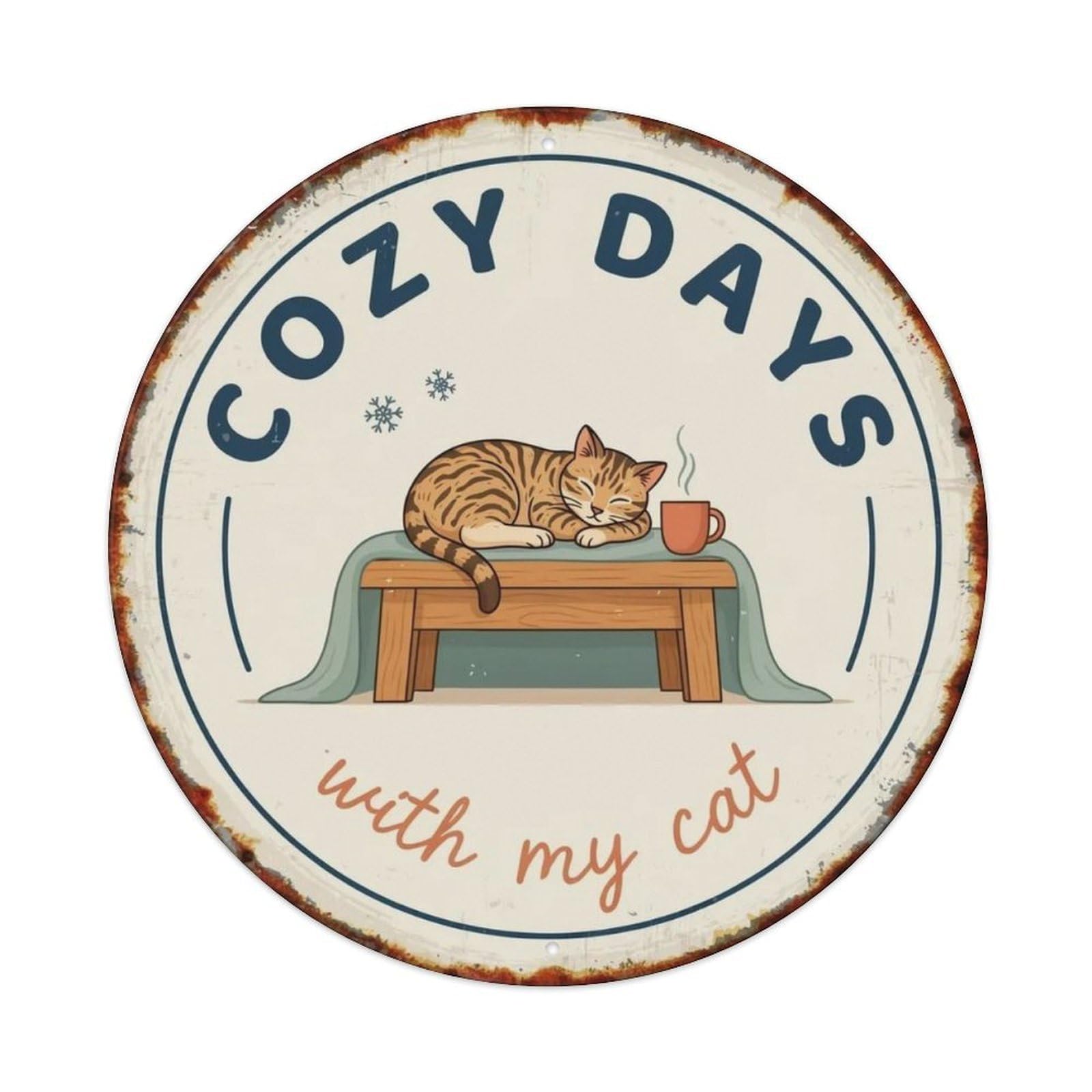 Lvalogy Style Cozy Days Japanese Metal Tin Sign Plaque