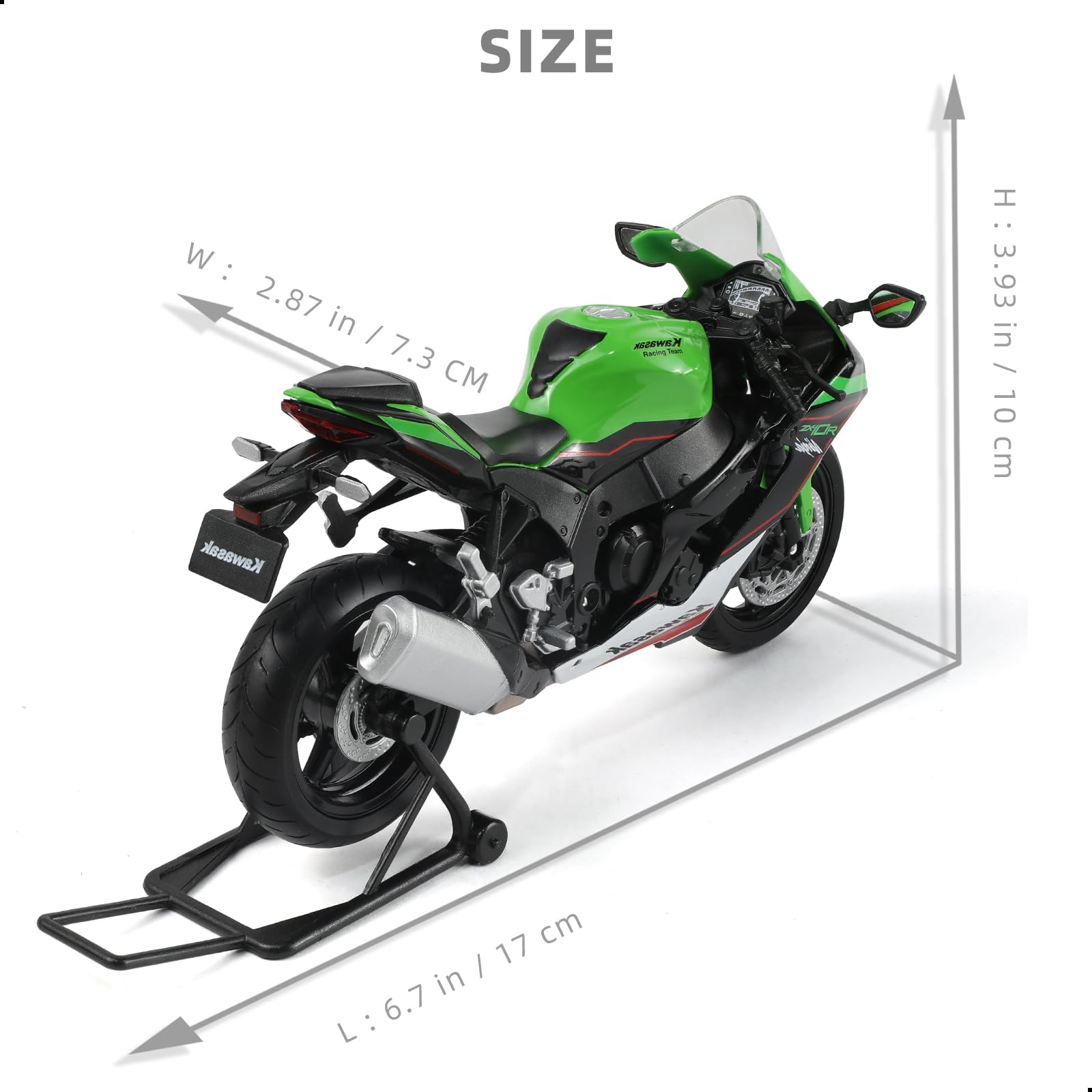 Modellino moto scala 1:18 Welly KAWASAKI NINJA ZX 10RR motor bike