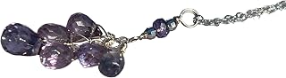 Natural Color Change Alexandrite Pendant 14K White Gold, June Birthstone, 15th 55th Anniversary