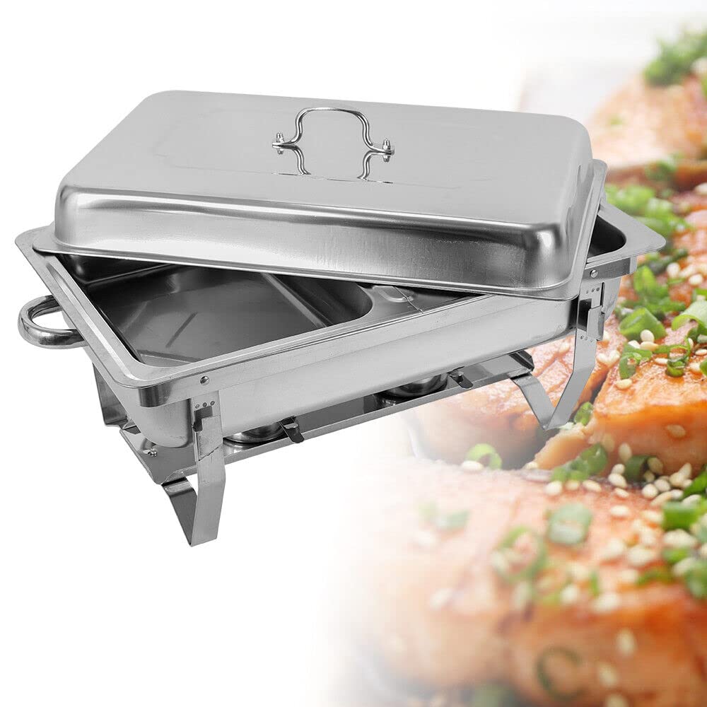 Chafing Dish 7,5 L Acero Inoxidable Calientaplatos Calentador de alimentos Buffet Recipiente para Catering Buffet Party