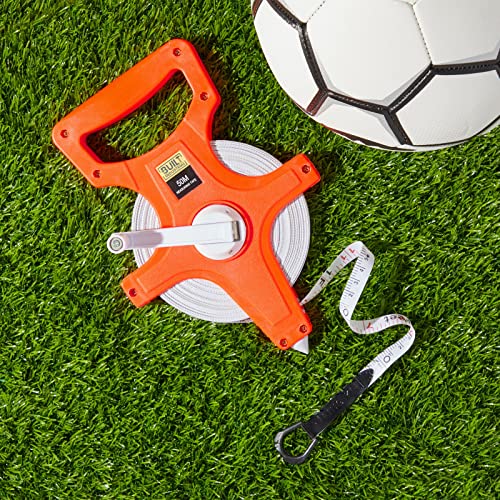 Built Industrial Retractable Open Reel Measure Tape, Track and Field Measuring Tape for Long Jump, Sports, Athletics 50 Meter/165 Feet