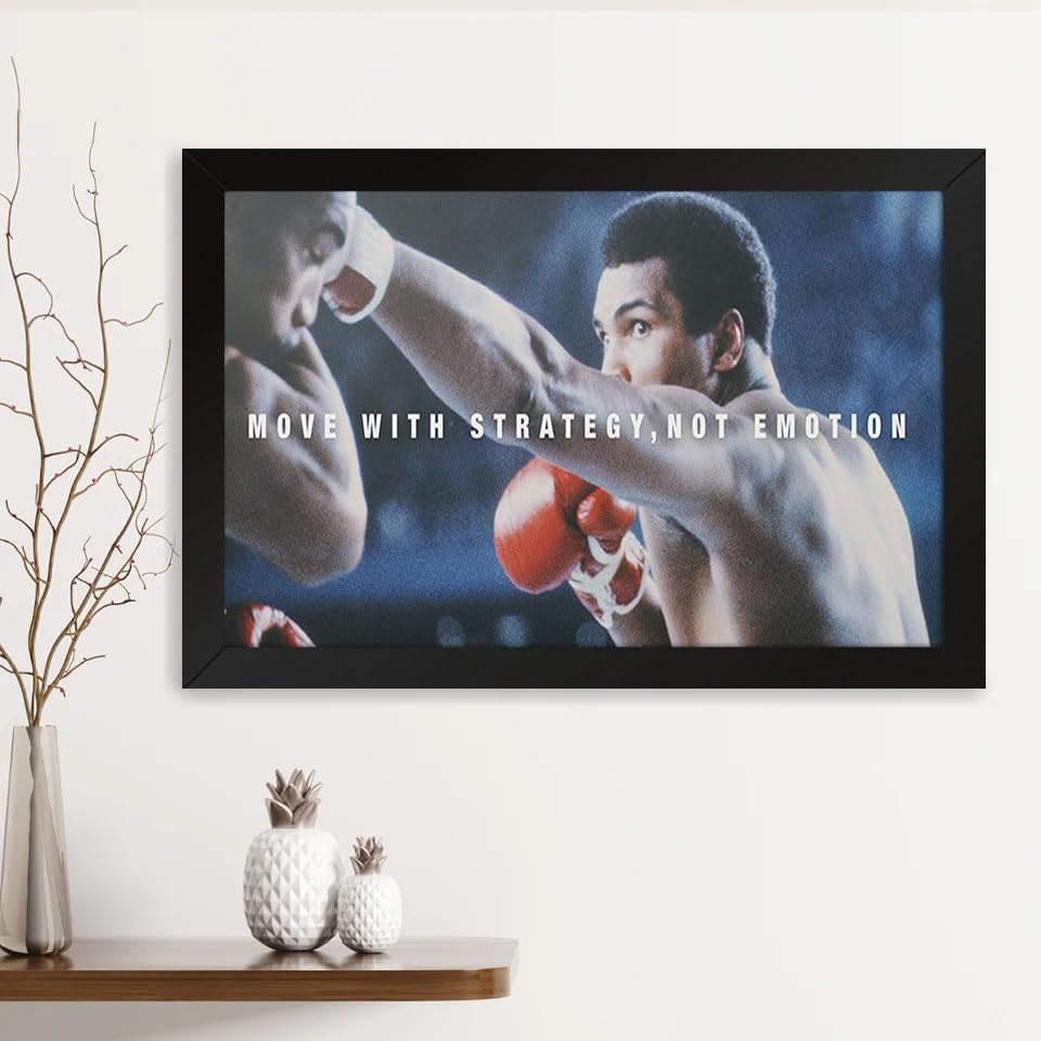 GADGETS WRAP Printed Photo Frame Matte Painting for Home Office Studio Living Room Decoration (14x11inch Black Framed) - Ma Move With Strategy