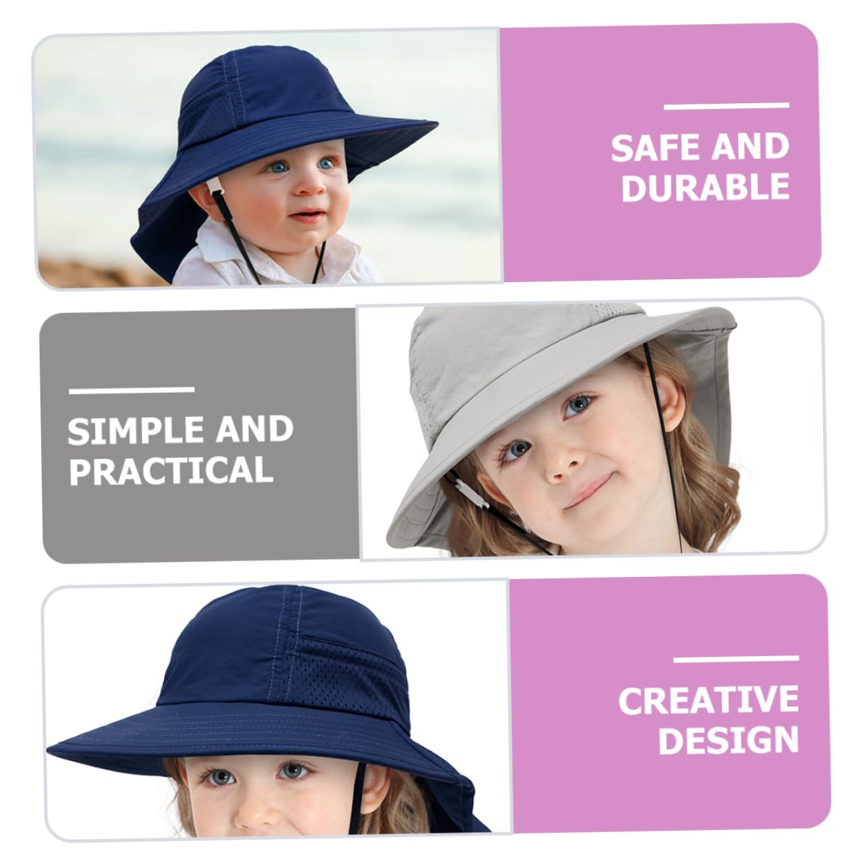 FRCOLOR Sonnenhut Für Sonnenhut Für Babymütze Hüte Für Mädchen Hüte Strandeimer Sommerhut Für Eimerhut Für Baumwolle