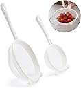 Kefir Strainer Set, 2-Size Plastic Non-Metal Sieve with Fine Mesh for Kefir Grains, Milk Kefir, Water Kefir & Kombucha - Durable, Food Grade & Easy Clean