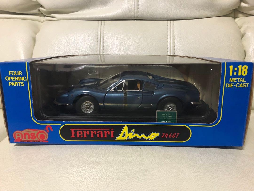 Amazon.co.jp: 1 18 ANSON製フェラーリ ディーノ DINO ブルー