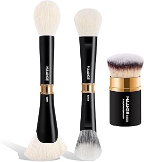 MAANGE Juego de 3 brochas de maquillaje de do...