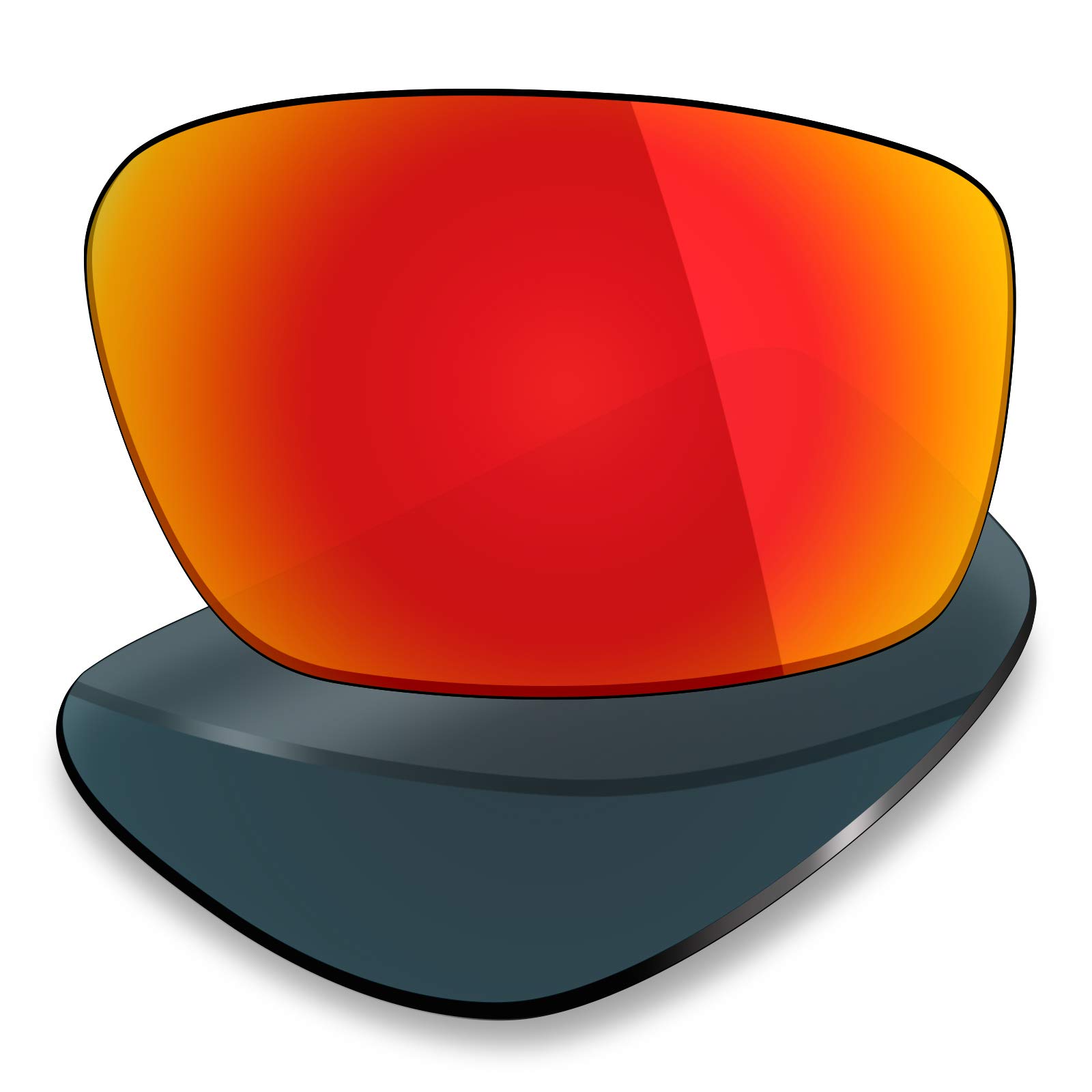 Mryok 4 pares de lentes polarizadas de repuesto para gafas de sol Oakley Straightlink – negro/rojo fuego/azul hielo/verde esmeralda