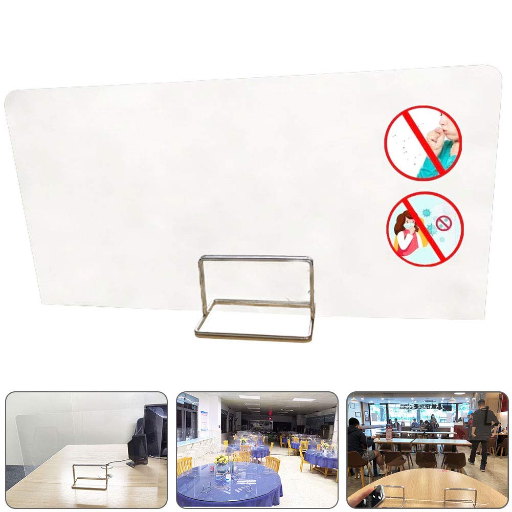 NANANA Pantalla/Mampara Protección, Mampara de Metacrilato Mostrador, Indicada para Mostradores Separador Transparente para Supermercados, Farmacias, Gasolineras y Comercios,Tamaño Múltiple,60x40cm