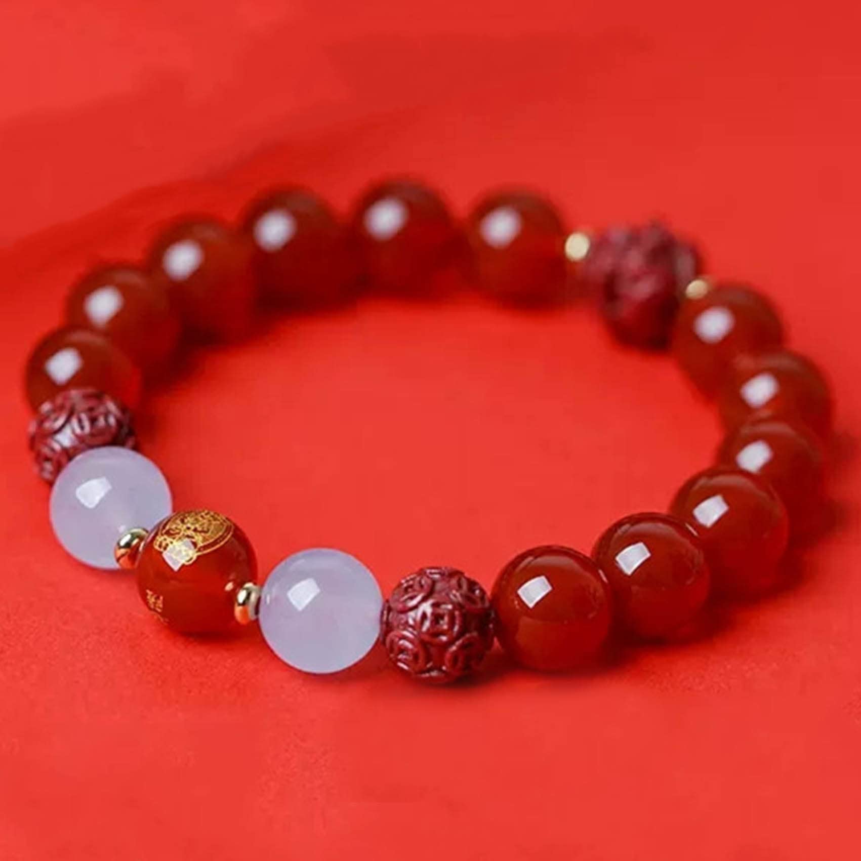 Bracciale con Pietre preziose Naturali, Bracciale con Agata Naturale Bracciale con Animali zodiacali Bracciale con ciondoli Cinabro Bracciale Reiki con Cristalli Talismano Bracciale Porta Fortuna