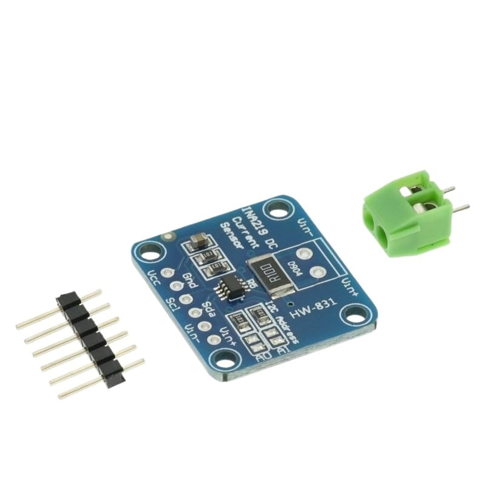 Módulo sensor de corriente GY-INA219 I2C de 3V-5V bidireccional CC color azul 8
