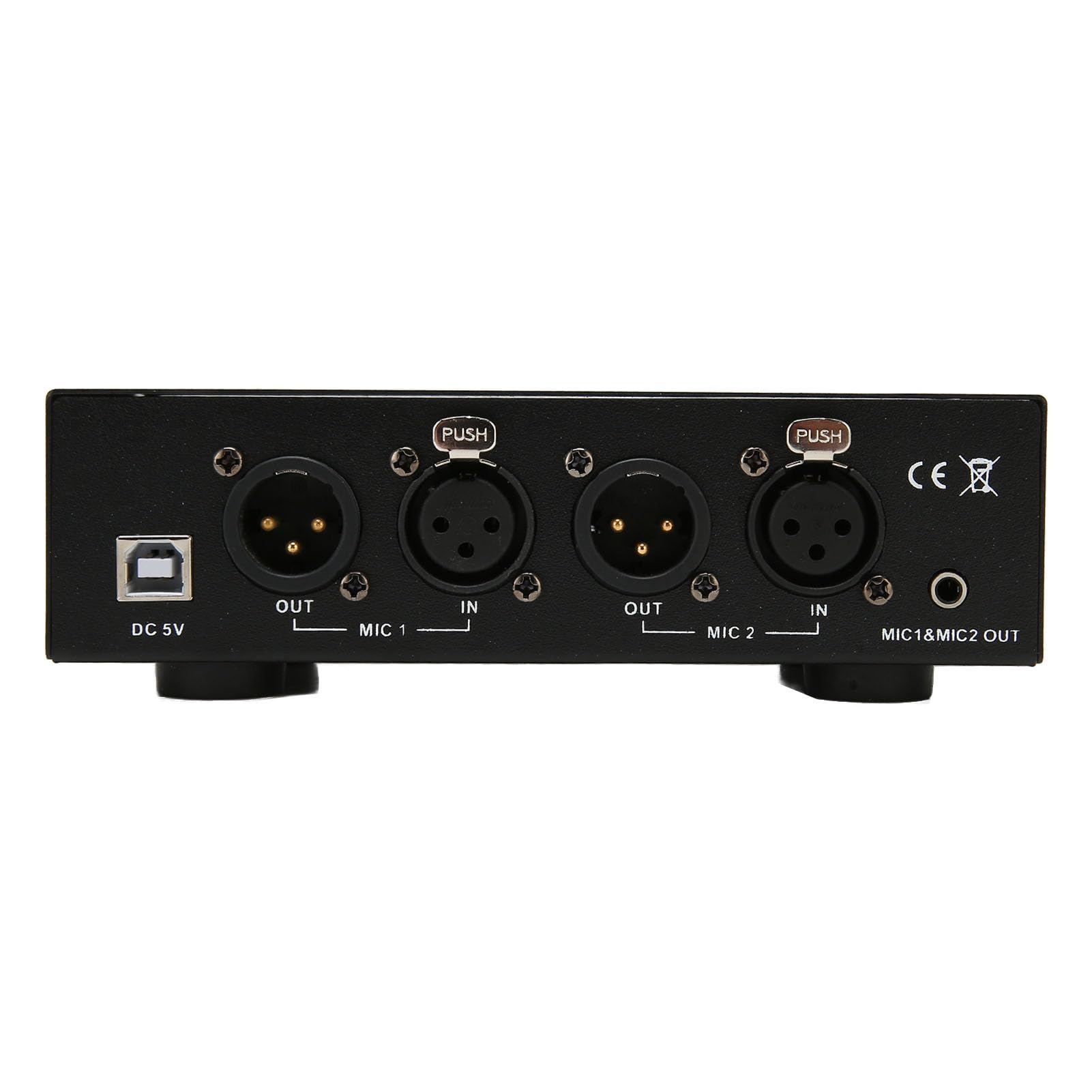 Alimentación Fantasma de 48V, Cable XLR, Carcasa de Hierro, Reducción de Ruido, Micrófono Dual, Compatible con USB5V DC
