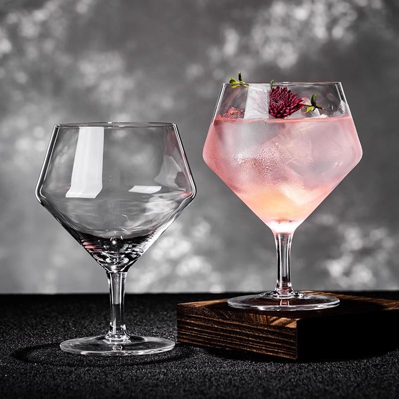 Amazon | Raineed ブランデーグラス 350ml カクテル おしゃれ 菱形
