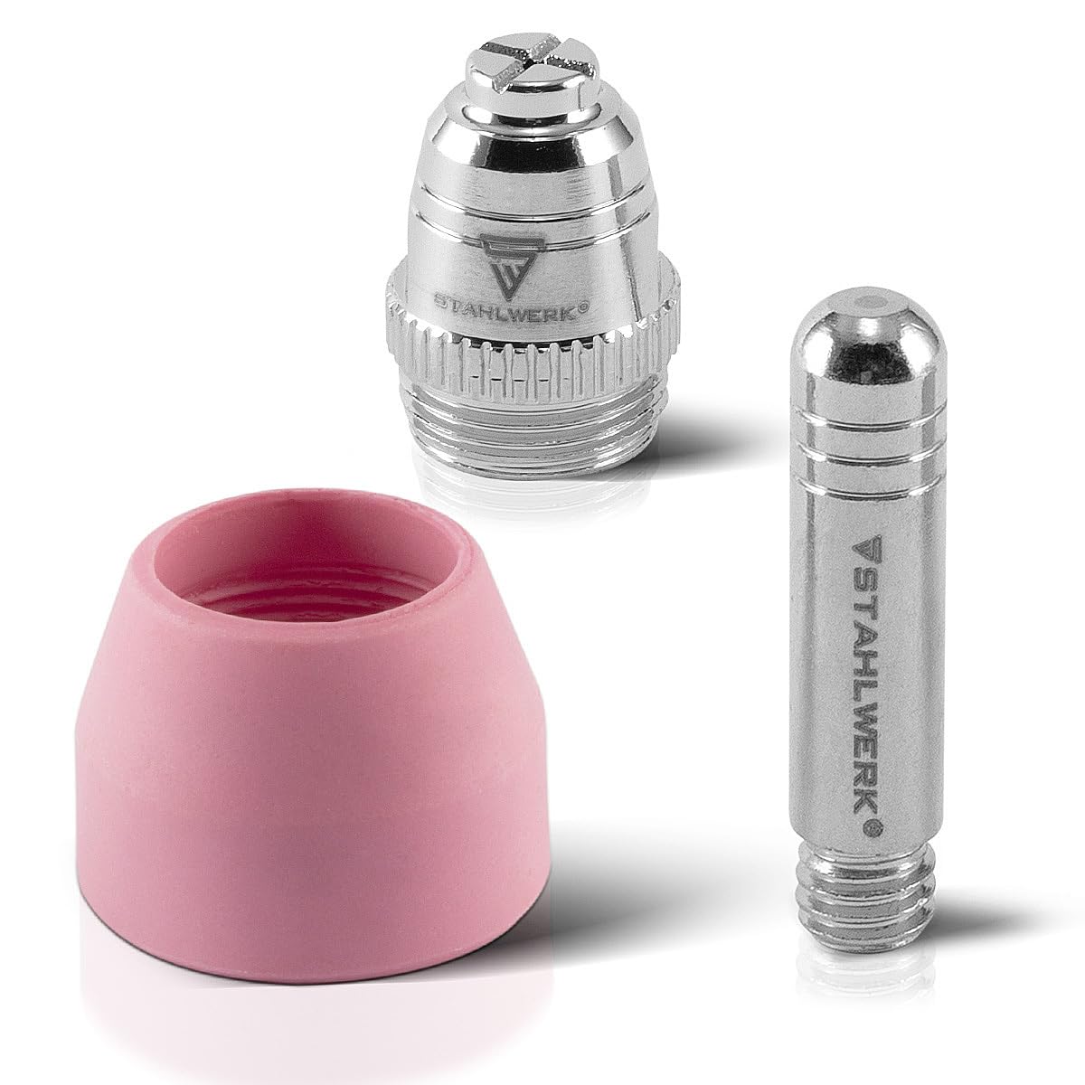 Accessoires pour plasma STAHLWERK AG-60 Pièces d'usure pour torche à plasma :Buses à plasma + électrodes + capuchons en céramique ensemble de 25 pièces