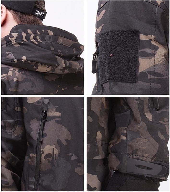Tactical Hoody Softshell Jacket Outdoor Sports Camouflage Coat Combat Clothing BDU Airsoft Hunting Shooting Battle Dress