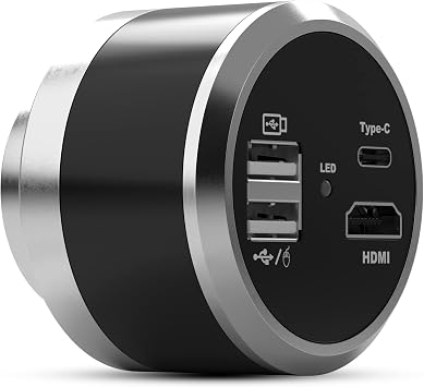 Omano Xposure HDMI 2MP 1080P Digital Microscope Camera for Traditional Microscopes, Black, LED Light Source