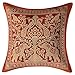 Stylo Culture Ethnique Décoratif Brocart Housse De Coussin Elephant 30x30 cm Marron Ethniques Petit Jacquard 12 x 12 Pouces Salon Bohémien Paon Carré Taie d'oreiller Elephant