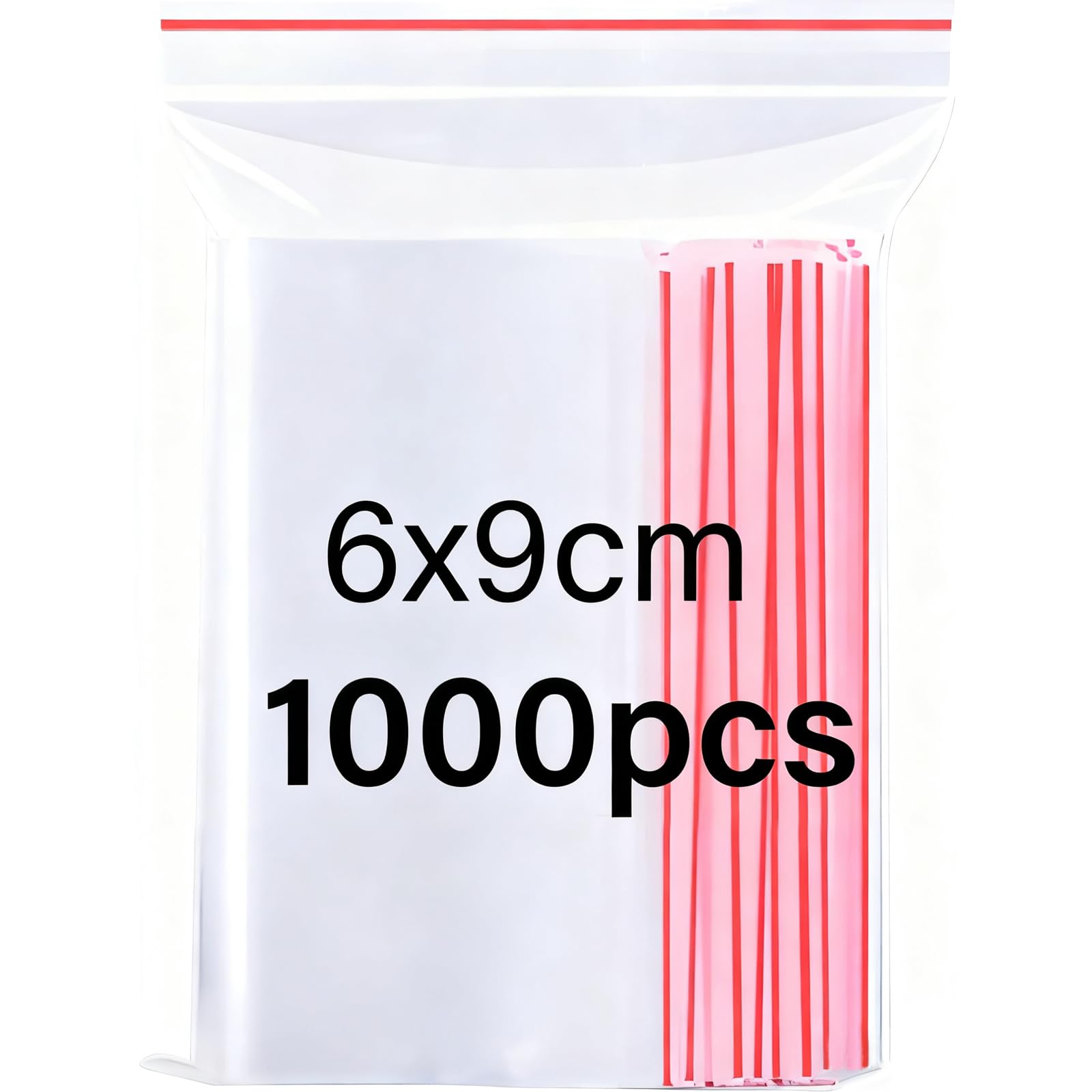 Omtofo Clear Pack Of 1000 Reusable 6 X 9 Cm Resealable Zipper Bags, Low Density Polyethylene (Ldpe) Material, Ideal For Food Storage And Organization