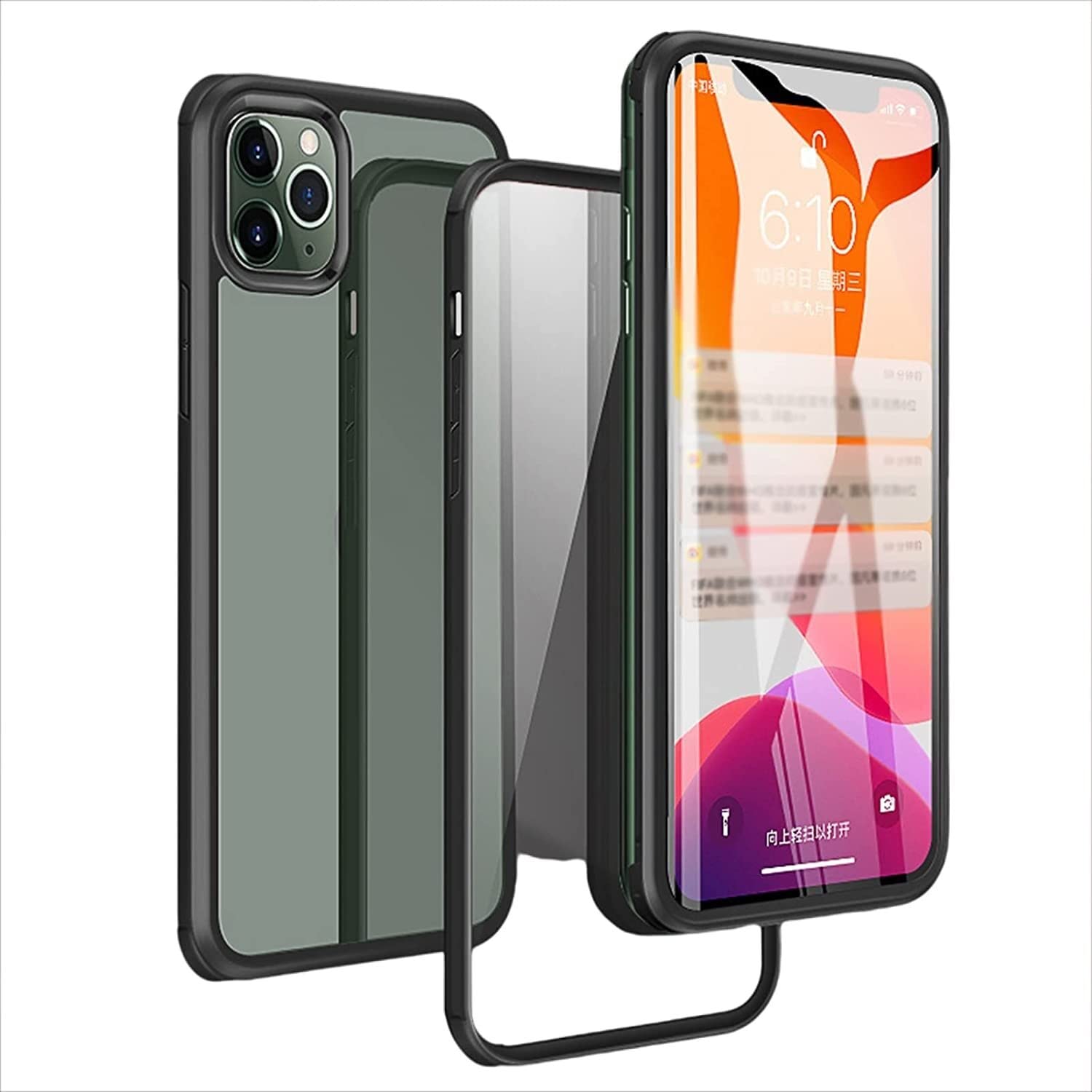 Coque iPhone 13 Pro Max intégrale en verre trempé transparent compatible induction - 8