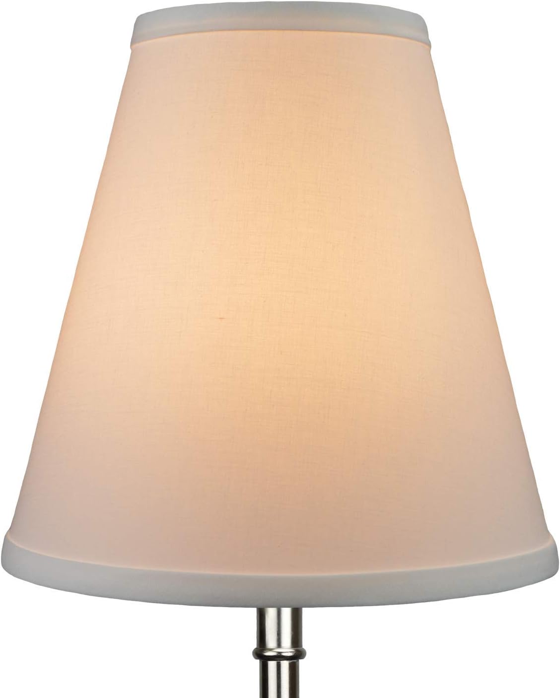 5" Top Diameter x 10" Bottom Diameter x 10" Slant Height Fabric Round Lampshade Spider Attachment (Linen White)