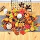 HBell 176-teiliges Thanksgiving-Dekorationsset,künstliche Kürbisse,Halloween-Mini-Kürbisse,Tannenzapfen,Ahornblätter,Eicheln,Herbstdekorationsset,für Herbst,Zuhause,Tischdekoration