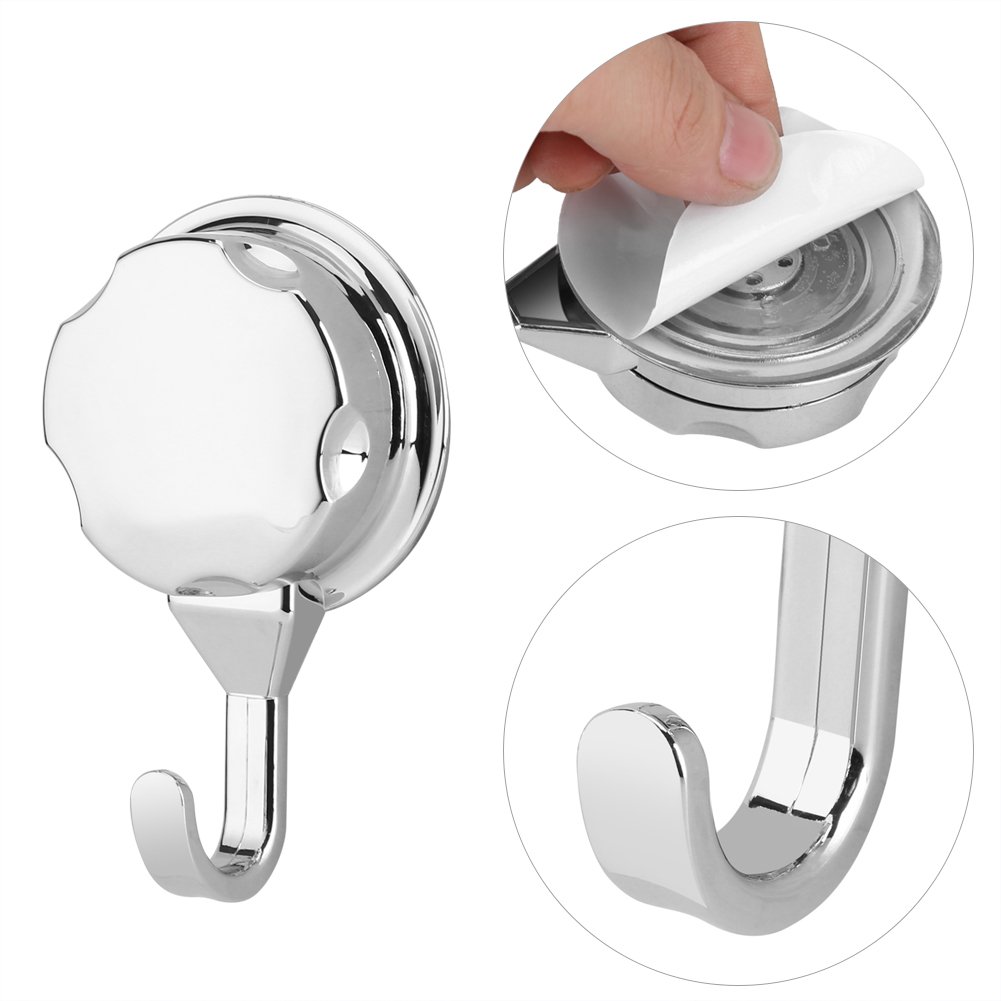 Set Di 4 Ganci Da Parete Con Ventosa, Portasciugamani Da Bagno Porta Accappatoio Strofinaccio Utensili Da Cucinaufficio In Plastica Trasparente Supporto Potente Bianco 87840158