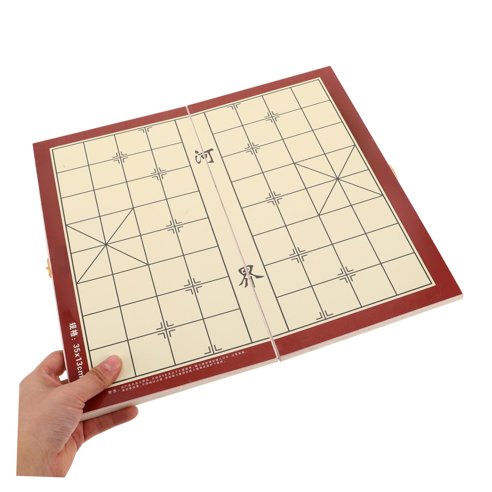TOYANDONA Tablero de Ajedrez Chino Adecuado para Guardar y Ahorrar Espacio de Madera Plegable con Almacenamiento Integrado y Caja para Piezas Temático de Fantasía Juego de Mesa de Viaje
